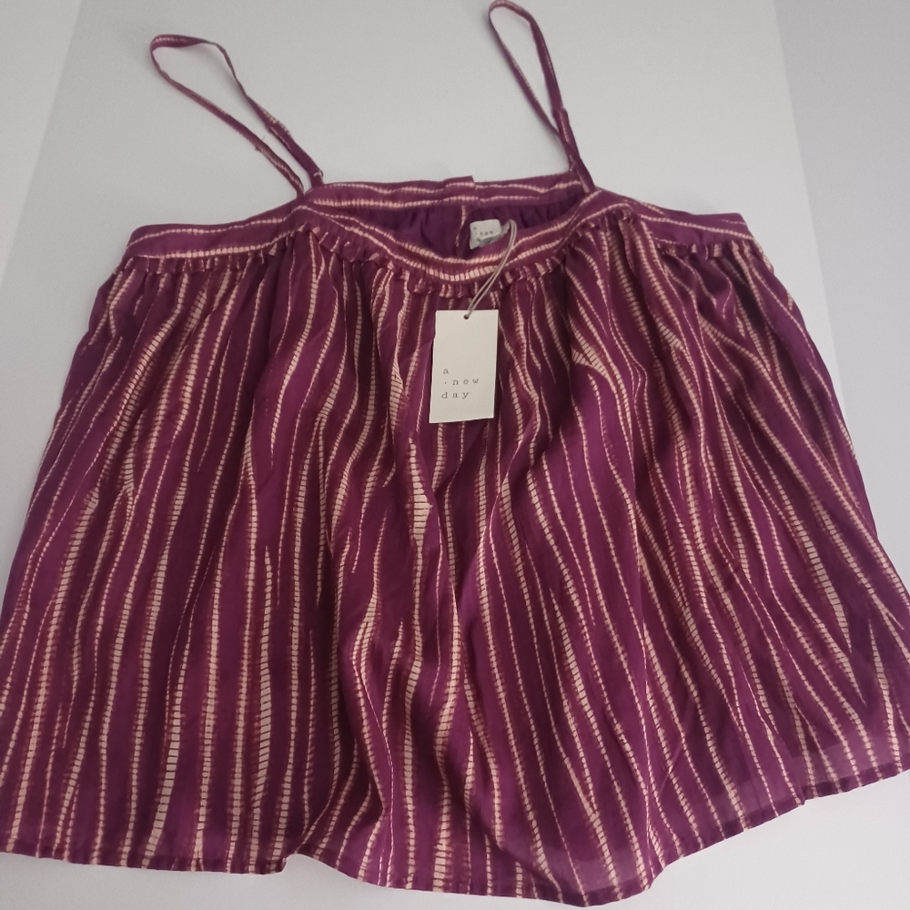 A. New Day Ruffle Tank Top Sleeveless Sz XL